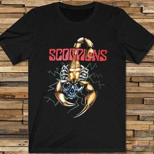 Classic Scorpions Band Tour T-shirt Short Sleeve Black All Size T-shirt Thaeb131